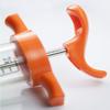 ARDES 20 ml Veterinary Syringe with Dose Nut. High Precision and Performance. Unbreakable Plastic Barrel. Luer Lock. Easy Disassembly for Cleaning. Ergonomic Design. Adjustable Dose., Clear / Orange view 2