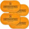 AllSett Health Reusable Hot and Cold Gel Ice Packs for Injuries | Cold Compress, Ice Pack, Gel Ice Packs, Cold Pack, ice Pack, Cold Packs for Injuries, 10.5 in Long x 5 in Wide, | 4 Pack Orange view 1
