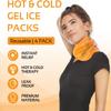 AllSett Health Reusable Hot and Cold Gel Ice Packs for Injuries | Cold Compress, Ice Pack, Gel Ice Packs, Cold Pack, ice Pack, Cold Packs for Injuries, 10.5 in Long x 5 in Wide, | 4 Pack Orange view 2