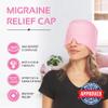 Migraine Relief Cap Ice Head Wrap Headache and Migraine Hat | Headache Relief with Hot/Cold Gel Head Ice Pack with Face and Eye Headache Mask Compress, Pink view 2