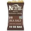 Kettle Brand Sea Salt Kettle Potato Chips, Gluten-Free, Non-GMO, 7.5 oz Bag (Pack of 12) view 1