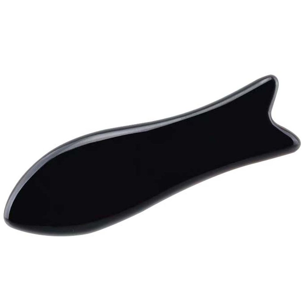 12.5cm Fish Type Scraping Stone, Scraping Face Tool, Scraping Heart Shaped Skin Small Massage Tool, Easy to Use Scraper Acupuncture Body Massager