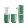 HyJeryty Green Toothbrush Travel Case, Portable Travel Toothbrush & Toothpaste Holder Cover Organizer Container with Mouthwash Cup for School, Camping, Business Trip, Bathroom Storage view 1