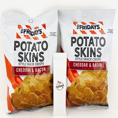 TGI Fridays Potato Skins Style Snack Crisp Cheddar and Bacon Bundled With Kokobunch Kit 2-3oz PACK