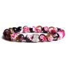 Charm Bracelets Men Handmade Stretch Bangle Natural Mineral Tiger Eye Stone Beads Bracelet Women Kunsite Chalcedony,fire Agate,17cm view 1