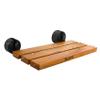 20 inchs Teak Folding Shower Seat Wall Mounted,Fold Down Shower Bench for Small Shower Space, Home Care Teak Wood Stool for Inside Shower,Pregnants-Maximum Load 440lb,for Elderly, Adults view 1