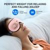 YFONG Weighted Sleep Mask, Women Men 3D Eye Mask Blocking Lights Sleeping Mask (4.2oz/120g), Pressure Relief Night Sleep Eye Mask with Adjustable Strap, Eye Cover Blindfold for Travel Nap Yoga, Pink view 2