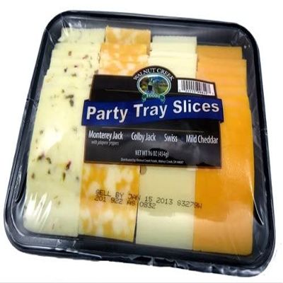 Party Cheese Tray. 4 cheeses. Monterey Jack, Colby Jack, Swiss, Milk Cheddar. 16 oz. (1)