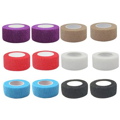 [12 Pack-1" x5Yards] MINGYUE Self Adhesive Bandage Wrap,Athletic Tape,Sports Tape,Wrist and Ankle Wrap Tape,Cohesive Bandage for Vet Tape(multi-color03)