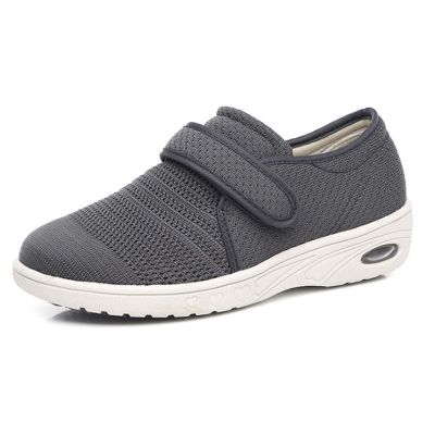 Yytcsjz Diabetic Slippers Extra Wide Mens, Breathable Hospital Shoes Elder, Extra Wide Orthopaedic Comfort Shoes, Give Parents Gifts to Make The Elderly Healthier (Color : Grey, Size : 7.5)