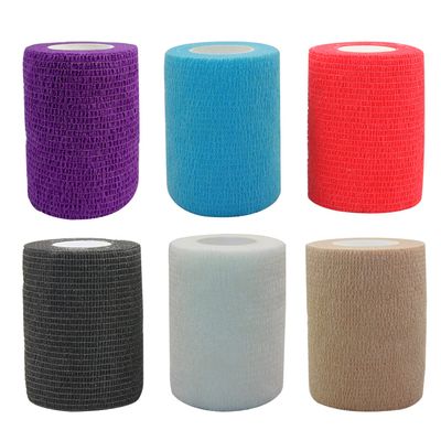 [6 Pack-3" x5Yards] MINGYUE Self Adhesive Bandage Wrap,Athletic Tape,Sports Tape,Wrist and Ankle Wrap Tape,Cohesive Bandage for Vet Tape(multi-color03)