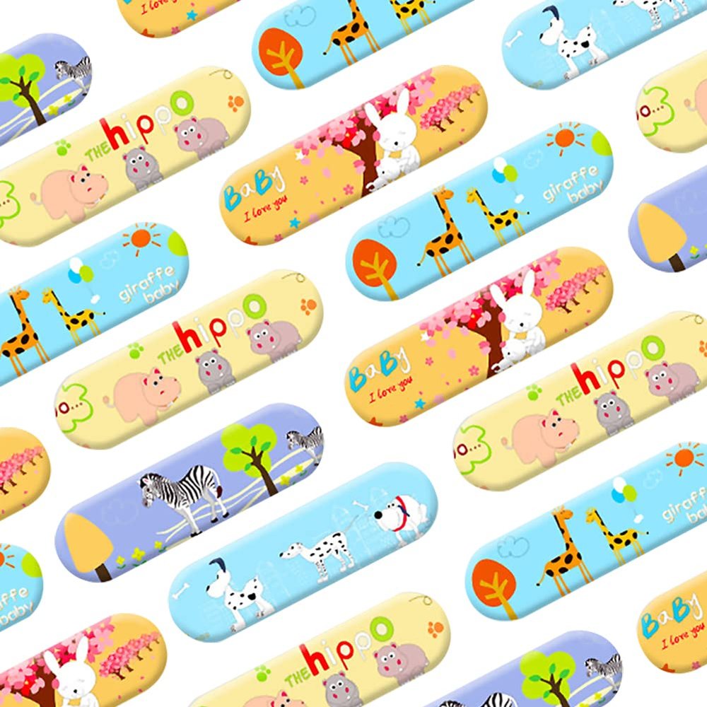 AndicAge Cute Bandages 100 Count Water Resistant Breathable Bandages Cute Cartoon Adhesive First Aid for Kids Children