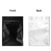 100 Pack Smell Proof Bags 3 x 4 Inch Resealable Mylar Bags Foil Pouch Flat Bag with Clear Window Black view 2
