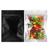 100 Pack Smell Proof Bags 4 x 6 Inch Resealable Mylar Bags Foil Pouch Flat Bag with Clear Window Black view 1