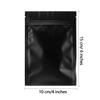 100 Pack Smell Proof Bags 4 x 6 Inch Resealable Mylar Bags Foil Pouch Flat Bag with Clear Window Black view 2