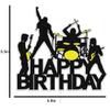 Rock and Roll Cake Toppers Rock Music Birthday Decoration with Band for Rock and Roll Themed Birthday Party view 2