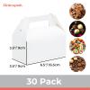 UnicoPak 30 Pack Party Favor Boxes Treat Boxes, White Gable Gift Boxes for Party Favors Goodies Cookies Treats Candies Meals Lunch, 6.5x3.5x3.5 Inches view 2