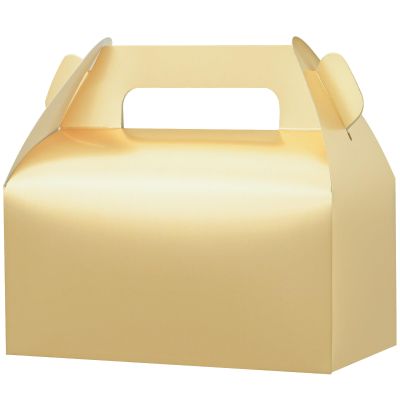 UnicoPak 30 Pack Gold Gable Treat Boxes, Party Favor Boxes, Gift Boxes for Kids, for Snacks, Candy, Toys, Birthday Party, Wedding, Halloween, Christmas 6.5x3.5x3.5 Inches