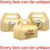 UnicoPak 30 Pack Gold Gable Treat Boxes, Party Favor Boxes, Gift Boxes for Kids, for Snacks, Candy, Toys, Birthday Party, Wedding, Halloween, Christmas  6.5x3.5x3.5 Inches view 4