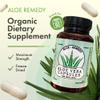 Aloe Remedy Aloe Vera Capsules 180 Count Freeze Dried Gel and Leaf Powder for IC BPS Support Digestive and Bladder Health Made in USA Natural Supplement view 2