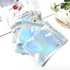 100 Pieces Resealable Mylar Bags, Small Holographic Packaging Bags, Smell Proof Mylar Bags for Food Storage/Jewelry/Eyelash for Small Business (Holographic, 3.5x4.7 Inch) view 4