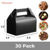 UnicoPak 30 Pack Black Gable Treat Boxes, Party Favor Boxes, Gift Boxes for Kids, for Snacks, Candy, Toys, Birthday Party, Wedding, Halloween, Christmas  6.5x3.5x3.5 Inches view 2