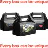 UnicoPak 30 Pack Black Gable Treat Boxes, Party Favor Boxes, Gift Boxes for Kids, for Snacks, Candy, Toys, Birthday Party, Wedding, Halloween, Christmas  6.5x3.5x3.5 Inches view 3