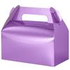 UnicoPak 30 Pack Purple Party Favor Bag Boxes, Gable Gift Boxes for Treats Goodies Cookies Candies, Ideal for Purple Party Favors, Theme Birthday Party, Valentine's Day, 6.5x3.5x3.5 Inches view 1