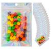100 Pieces Resealable Mylar Bags, Small Holographic Packaging Bags, Smell Proof Mylar Bags for Food Storage/Jewelry/Eyelash for Small Business (Holographic, 3x4.7 Inch) view 1