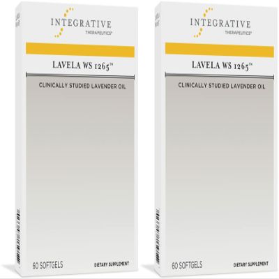 Integrative Therapeutics Lavela WS 1265 - Lavender Essential Oil Supplement for Sleep & Stress Support* - Dairy-Free - 120 Softgels (120 Servings)