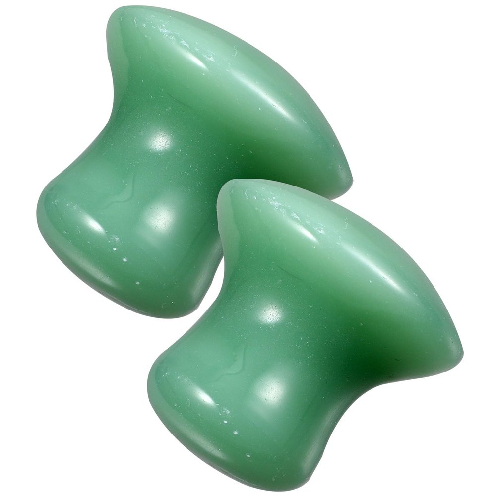 Beavorty Small Mushroom Shaped Facial Massage Board 2-Pack Gua Sha Tool for Face and Body Skin Care Absorption Enhancement 1.57X1.37X1.37In