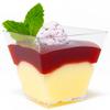Tiny 50ct 2oz Mini Pyramid Plastic Dessert Cups Professional-Grade Recyclable Disposable Party Cups and Mini Appetizers Dessert Shooter Cups Small Serving Plastic Cups CMJJ view 1