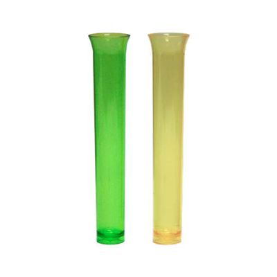 Party Essentials Party Supplies Plastic 1.5 Ounce Test Tube Shot Glasses for Liquor, Whiskey, Tequila, Vodka, 15-Count, Gold & Green