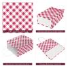 ECOHOLA Magenta Gingham Paper Bags, 16 Pieces Fuchsia Plaid Bags Goodie Bags Party Paper Bags with Handles, 9x5.5x3.2 Inches view 4
