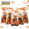200 Pieces Thanksgiving Treat Bags Fall Cellophane Favor Bags Autumn Plaid Treat Bags Maple Leaves Pumpkin Fall Candy Bags with Twist Ties for Thanksgiving Fall Autumn Party Supplies view 3