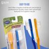 AIM DENTAL SUPPLY Toothbrush for Braces, Soft Head Braces Toothbrush, V Trimmed Design 2-Pack | Quick Orthodontic Cleaning | Deep Clean Braces at Home (Pack of 2) view 2