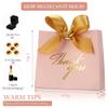 SWANGSA 50 Pack Pink Party Favor Bags Boxes with Gold Bow Ribbon, 4.5x1.8x3.9 Inches, Wedding, Birthday, Baby Shower Party Bridesmaid Valentine's Day view 3