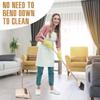 XXFLOWER Broom and Dustpan Set with Long Handle, Light Weight Stainless Steel Poles Stand Upright Dustpans with Broom Combo for Home Kitchen Office Pet Dog Hair, Brown & Beige Color, 1-Pack view 3
