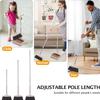 XXFLOWER Broom and Dustpan Set with Long Handle, Light Weight Stainless Steel Poles Stand Upright Dustpans with Broom Combo for Home Kitchen Office Pet Dog Hair, Brown & Beige Color, 1-Pack view 4