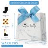 SWANGSA 20 Pack Small Party Gift Bags Boxes wedding favors Boxes , Marble Mini Thank You Bags Boxes with Blue Bow Ribbon, 4.5x1.8x3.Inches, Paper Favor Bags Boxes for Wedding Birthday Baby Shower Party Bridesmaid Valentines Day view 3