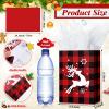 24 Pcs Buffalo Plaid Bags with Tissue Paper, Merry Christmas Santa Claus Kraft Paper Goodie Bags with Handles - Bulk for Christmas Party Supplies view 2
