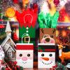 24 Pcs Christmas Gift Bags with Tissue Paper, Merry Christmas Xmas Kraft Paper Goodie Bags with Handles Bulk for Christmas Gift Wrapping Holiday Party Supplies (Cute, Small) view 4