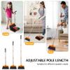 XXFLOWER Broom and Dustpan Set with Long Handle, Light Weight Stainless Steel Poles Stand Upright Dustpans with Broom Combo for Home Kitchen Office Pet Dog Hair, Black & Orange Color, 1-Pack view 4
