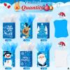 24 Pcs Merry Christmas Kraft Paper Goodie Bags with Handles - Bulk Wrapping with Tissue Paper - Snowman, Small view 4