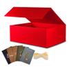 BOXHOME 5 Pack Large Gift Box, Red, 13x10x5 inch with Magnetic Lids Gift Packaging Box, Bridesmaid Boxes for Presents Contains Card, Ribbon, Foldable view 1