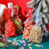 100 Christmas Cellophane Bags with Twist Ties - Plastic Snack Bags for Parties, Cookies, Candies & Gifts view 2