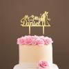 Mr And Mrs Cake Topper Mirror Gold Wedding Cake Topper Custom Cake Topper Funny Cake Toppers for Wedding Acrylic Party Supplies view 1