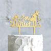 Mr And Mrs Cake Topper Mirror Gold Wedding Cake Topper Custom Cake Topper Funny Cake Toppers for Wedding Acrylic Party Supplies view 3