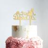 Mr And Mrs Cake Topper Mirror Gold Wedding Cake Topper Custom Cake Topper Funny Cake Toppers for Wedding Acrylic Party Supplies view 4