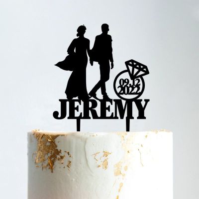 Mr And Mrs Cake Topper, Mr And Mrs Cake Topper, Black Acrylic Wedding Cake Topper, Custom Script Cake Toppers for Wedding, Funny Cake Toppers for Wedding